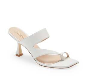 Stuart Weitzman Strappy White Lyla 75 Heeled Sandal Size 7